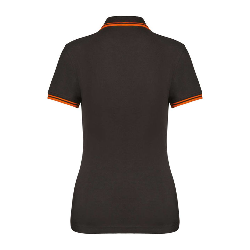 Ladie'S 2 Striped Short Sleeved Poloshirt