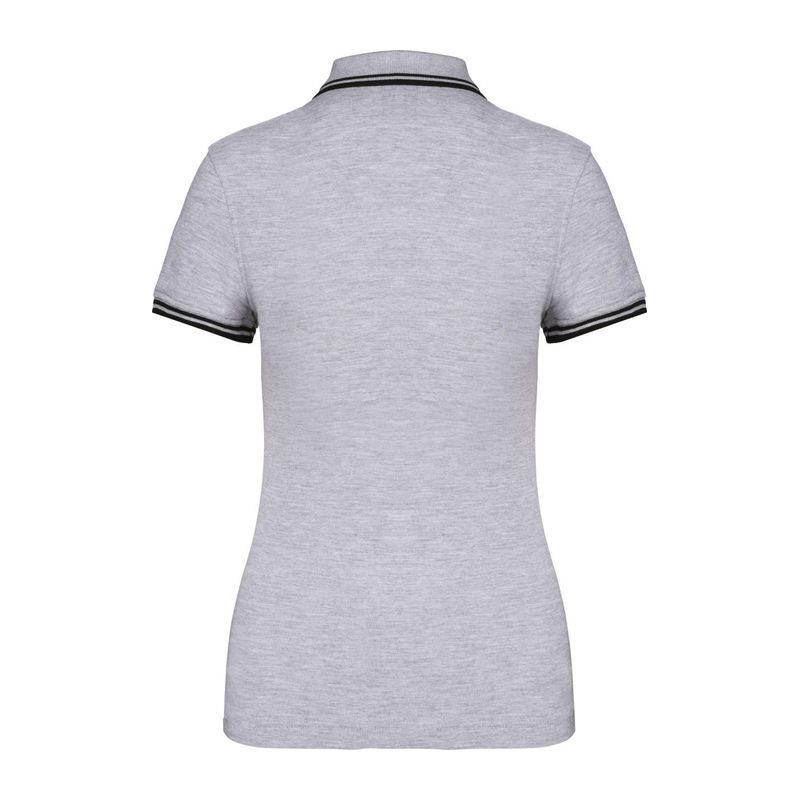 Ladie'S 2 Striped Short Sleeved Poloshirt