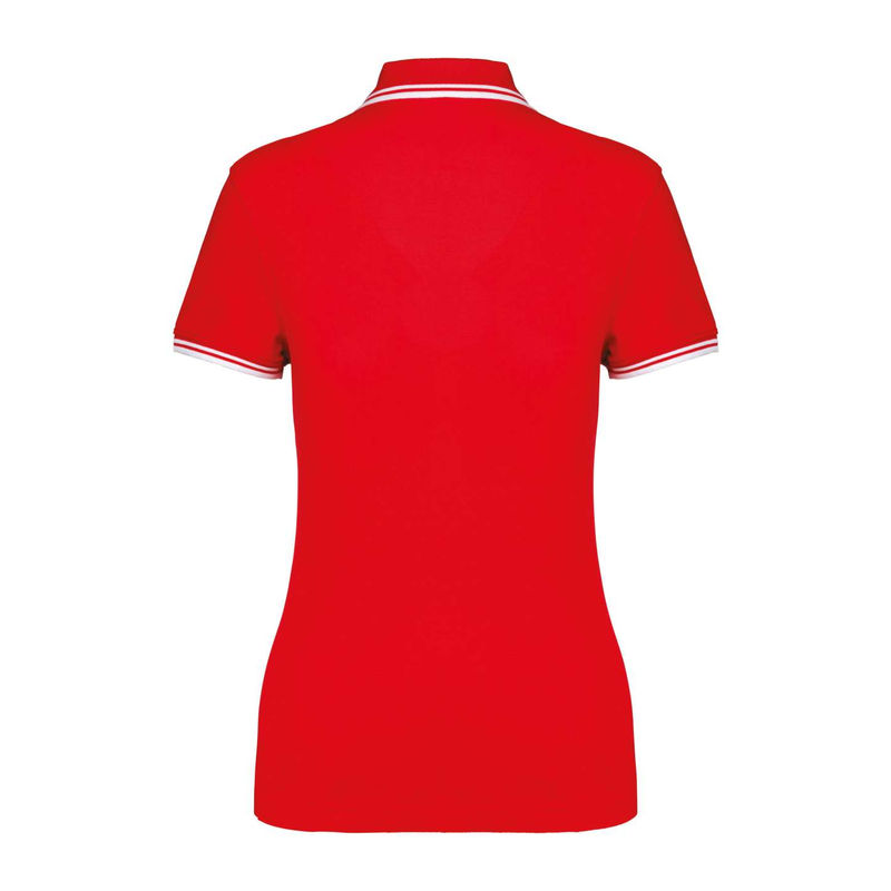 Ladie'S 2 Striped Short Sleeved Poloshirt