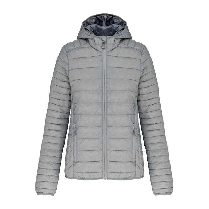 LADIES' LIGHTWEIGHT HOODED PADDED JACKET