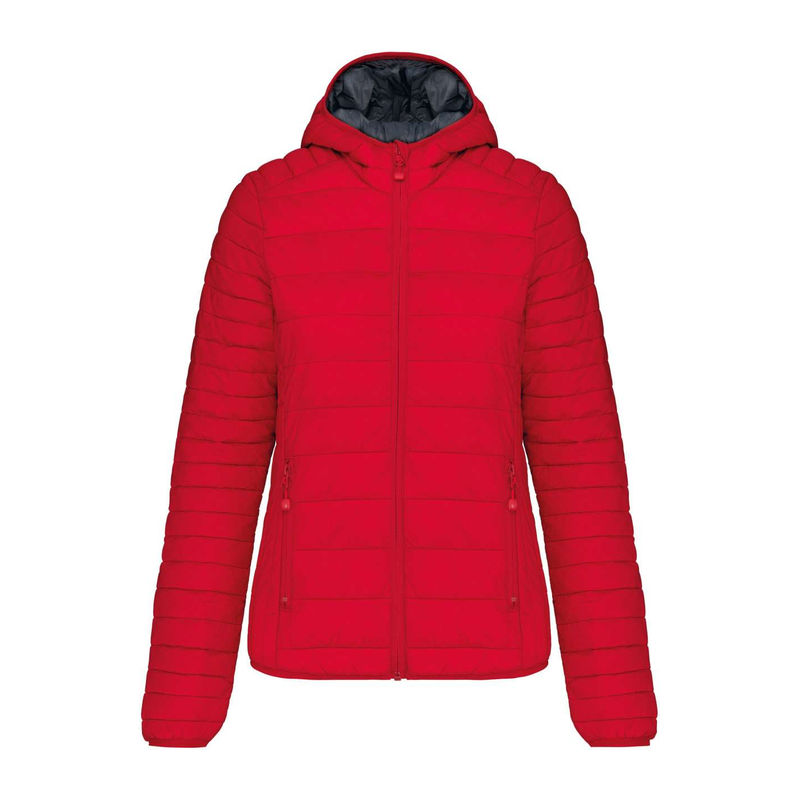 LADIES' LIGHTWEIGHT HOODED PADDED JACKET