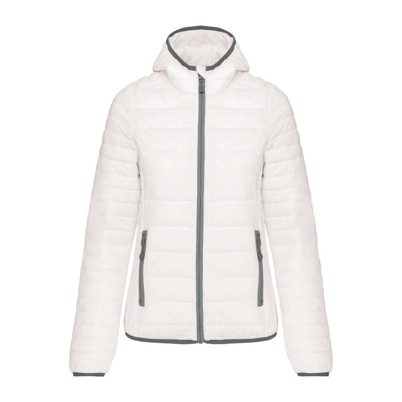 LADIES' LIGHTWEIGHT HOODED PADDED JACKET