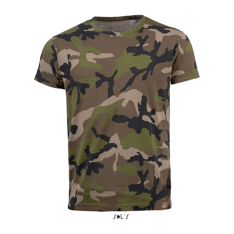 SOL'S CAMO MEN -KÖRNYAKÚ PÓLÓ