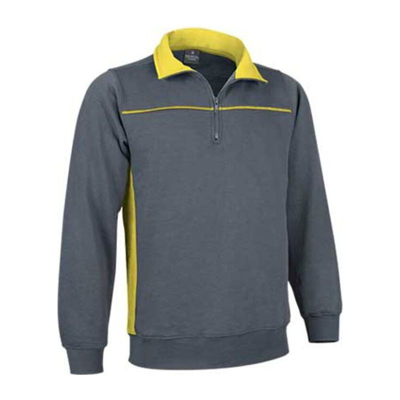 THUNDER SWEATSHIRT CEMENT GREY-LEMON YELLOW S