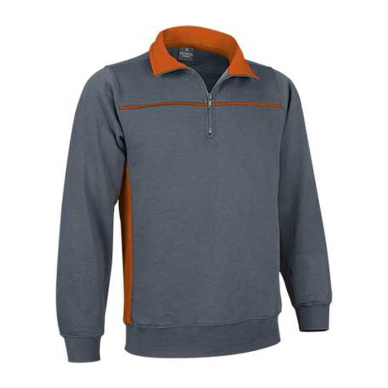 THUNDER SWEATSHIRT CEMENT GREY-PARTY ORANGE S