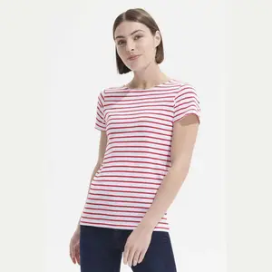 SOL'S MILES WOMEN - KEREKNYAKÚ CSÍKOS PÓLÓ